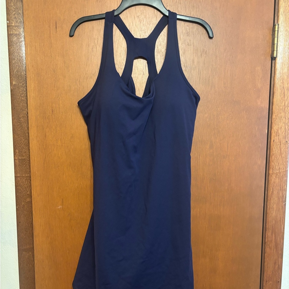 Women's Navy Blue Racerback Exercise Dress